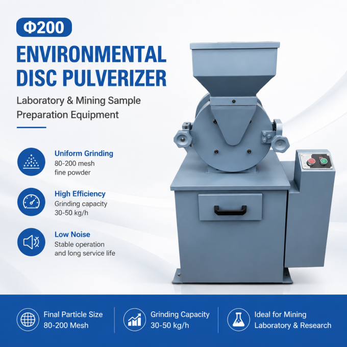Φ200 Environmental Protection Disc Pulverizer Machine